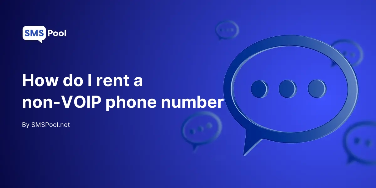 How do I rent a non-VOIP phone number